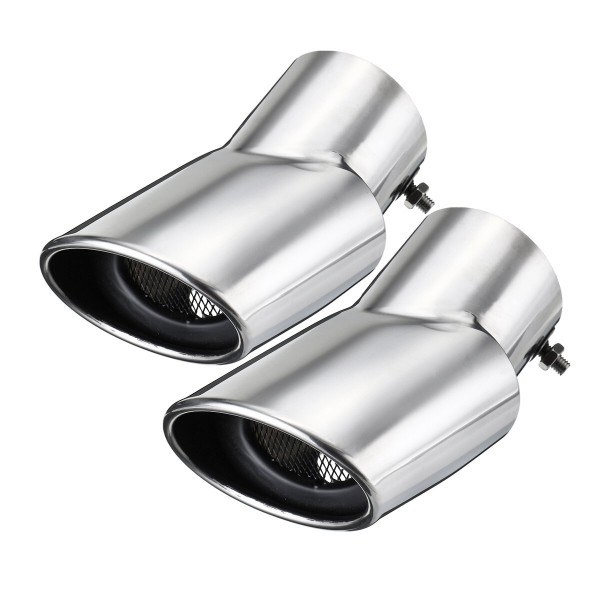 Pair Stainless Steel Exhaust Muffler Tail Pipe For Land Rover Sport 2002-2010