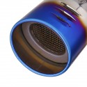 Universal Blue Grilled Half-Grilled Muffler Exhaust Tip End Tail Pipe