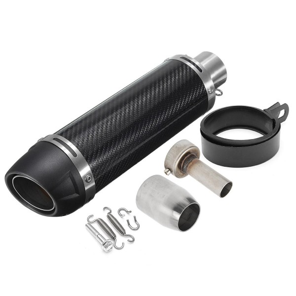 38-51mm Universal Motorcycle Carbon Fiber Exhaust Muffler Pipe with Silencer Long/Short Style