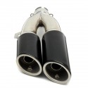 Universal 38-51mm Dual Exhaust Muffler Pipe Stainless Motorcycle Street Bike