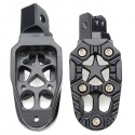 Motorcylce Bike Foot Pegs Pedals Treadles Footrest Foot Peg Universal Aluminum Alloy Sliver Black