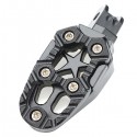 Motorcylce Bike Foot Pegs Pedals Treadles Footrest Foot Peg Universal Aluminum Alloy Sliver Black