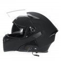 Motorcycle Helmet With BT Headset Earphone Intercom Flip Up Modular Motorbike Road Bike 1200mAh Battery