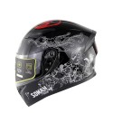 Motorcycle Full Face Helmet Cycling Double Lens Chinese Style Breathable