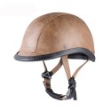 Universal Unisex Motorcycle Scooter Retro Vintage Leather Open Face Helmet