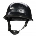 DOT German Motorcycle Carbon Fiber Half Face Helmet Chopper Cruiser Biker M/L/XL