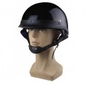 DOT Half Face Helmet Motorcycle Unisex German Style Scooter Bike Black M L XL