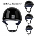 DOT Half Face Helmet Motorcycle Unisex German Style Scooter Bike Black M L XL