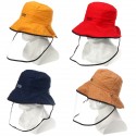 Fisherman Cap Bucket Hat Summer Unisex Anti-spitting Dustproof Hat Sun Wide Brim Protective