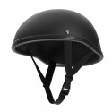 Motorcycle Helmet Vintage Half Face Cap Matte Black