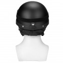 Retro Matt Black Motorcycle Half Face Helmet Biker Scooter With Sun Visor UV Goggles Cafe Racer