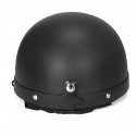 Retro Matt Black Motorcycle Half Face Helmet Biker Scooter With Sun Visor UV Goggles Cafe Racer