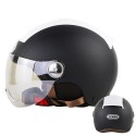 SM210 Electric Car Motorcycle Half Helmet Four Season Universal Men Women Riding Helmet With W Visors