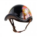 Vintage Style Half Helmet Cocked Brim ABS Shell Casco Moto Hight Quality Capacete Unisex Cascos Retro Motorcycle Man Woman