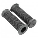 25mm Motorcycle Handlebar Hand Grips Grey Cafe Racer Bubber Clubman Custom