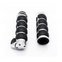 7/8 Inch Motorcycle Billet Aluminum Black Handlebar Hand Grips