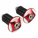 Pair 17mm Scooter Handlebar Plug Poker Pattern For Yamaha/Suzuki