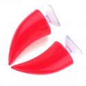 Pink Motorcycle Helmet Headwear Accessoriess Suction Cups Horns Decor Decoration