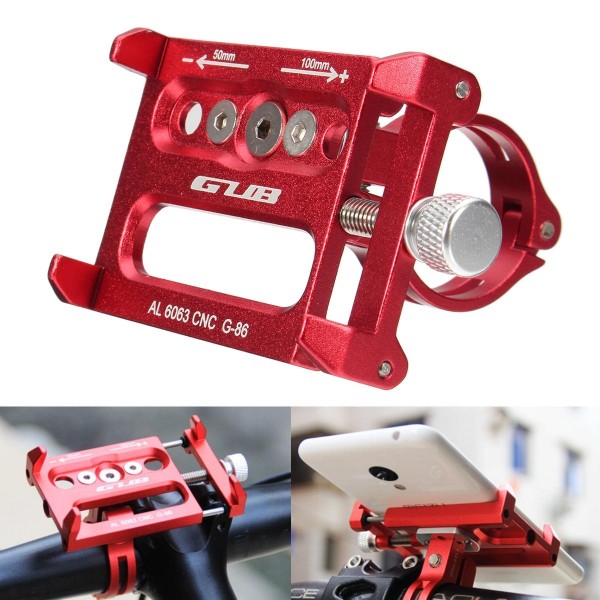 Aluminum Bike Motorcycle Phone GPS Holder Handbar Clip Stand Mount Bracket Universal