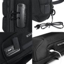 USB Charging Shoulder Crossbody Bag Large Capacity Waterproof Anti-Scratch Anti-Theft Macbook Storage Backpack Chest Bag