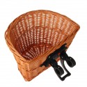 Bicycle Basket Rattan Bike Front Basket Carrying Shopping Stuff Pets Fruits Storage Case Quick Release For Cycling