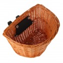 Bicycle Basket Rattan Bike Front Basket Carrying Shopping Stuff Pets Fruits Storage Case Quick Release For Cycling