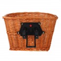 Bicycle Basket Rattan Bike Front Basket Carrying Shopping Stuff Pets Fruits Storage Case Quick Release For Cycling