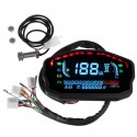 12V LCD Digital Odometer Speedometer Tachometer Motorcycle Cylinder Universal