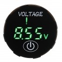 5V-48V Touch Screen LED Digital Voltmeter Battery Capacity Voltage Meter Panel Monitor Switch Panel Kit With iameter Hole Saw