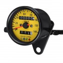 Motorcycle Dual Odometer KMH Night Vison Speedometer Gauge Meter LED Backlight Signal Light