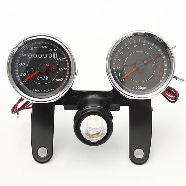 Universal LED Motorcycle Tachometer+Odometer Speedometer Gauge