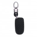 Carbon Silicone Remote Smart Key Fob Cover with Keychain For /Jeep/Dodge/Chrysler