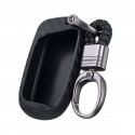 Carbon Silicone Remote Smart Key Fob Cover with Keychain For /Jeep/Dodge/Chrysler