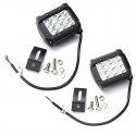 4 Inch LED Spot/Flood Beam Work Light Bar DC10-30V 27W 2295LM 6000K for Off Road Vehicle Truck Boat