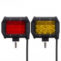 4Inch 12LED 24W Car Truck Off-road LED Work Light Bar Driving Fog Flood Beam Lamp Red Yellow