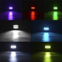 72W 4 Inch RGB LED Work Light Bar Driving Fog Lamp 10-32V For 4WD SUV Truck UTE Offroad ATV