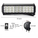 9 Inch 135W LED Light Bar Flood Spot Combo Off Road Car Truck 10-30V