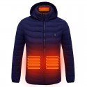 Electric USB Intelligent Heated Warm Back Abdomen Neck Cervical Spine Hooded Winter Jacket Motorcycle Skiing Riding Coats