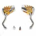 8mm Motorcycle Motor Bike Rear View Skeleton Hand Claw Side Mirror