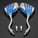 8mm Motorcycle Motor Bike Rear View Skeleton Hand Claw Side Mirror