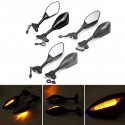 Motorcycle Blue LED Turn Signal Rear View Mirrors For Suzuki GSXR 600 750 1000 Hayabusa GSF Katana TL1000R Motorcycle