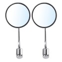 Universal 8/10mm Round Retro Modified Motorcycle Motorbike Cafe Racer Rearview Mirrors