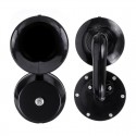 12V 130hz 126db/130db Single/Double Snail Air Horn Elbow Whistle Black Alloy For Car Trucks