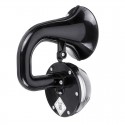 12V 130hz 126db/130db Single/Double Snail Air Horn Elbow Whistle Black Alloy For Car Trucks