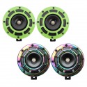 12V 139-170dB Colorful/Green Horn Compact Super Tone Loud Blast Stainless Steel