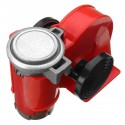 24V 300dB Red Dual Tone Electric Pump Air Loud Horn Snail Compact For Car Truck Motorcycle