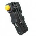 Coded Password Lock Folding Anti Theft 4 Digital Combination Bicycle Chain Black Yellow