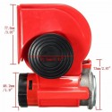 DC 12V Red Twin Tone Air Blast Electric Horn Loudspeaker Steam With Relay For Motor Bike Car Boat