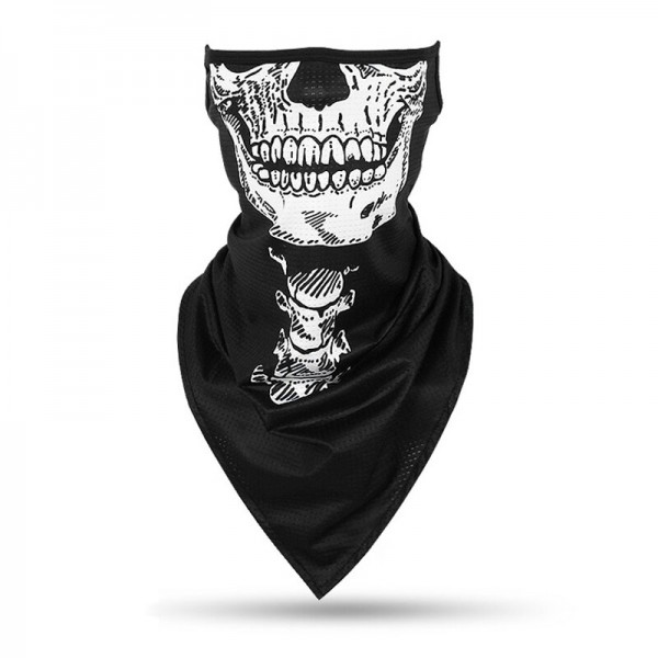 Ear Hanging Face Mask Dustproof Triangle Scarf Ice Silk Breathable Outdoor CS Game Windproof Riding Sunscreen Headgear