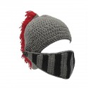 Mens Winter Crochet Knit Beanie Hats Roman Knight Helmet Face Mask Ski Cap Party